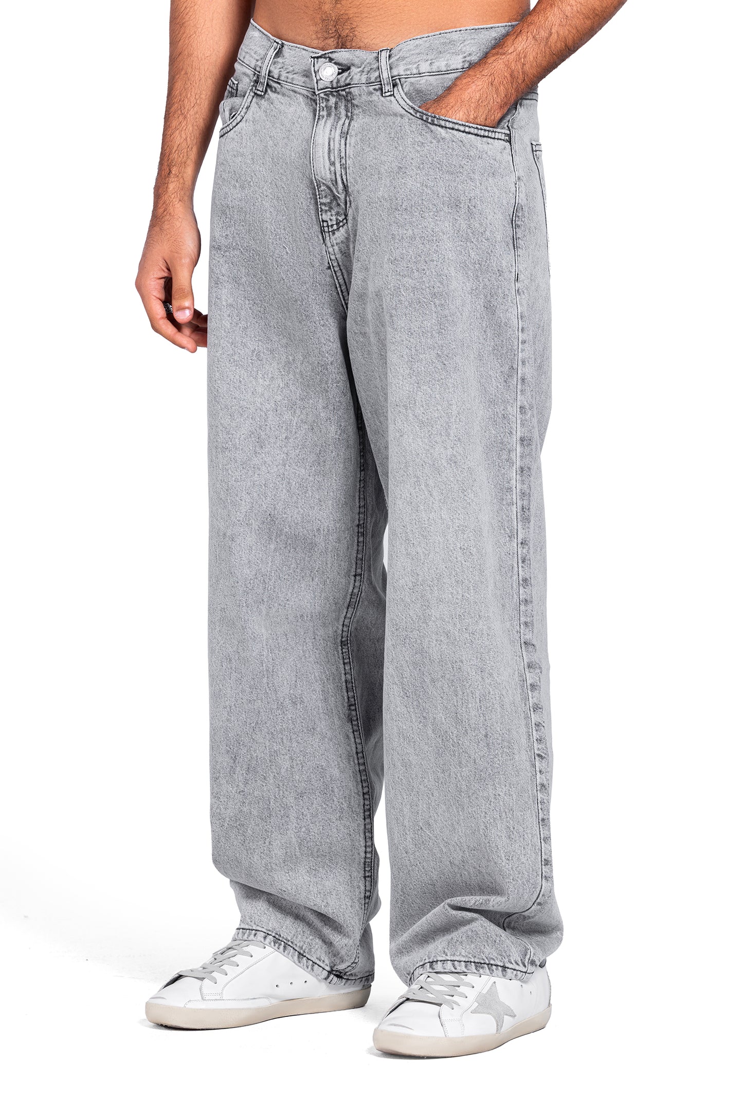 Real bagy in light grey