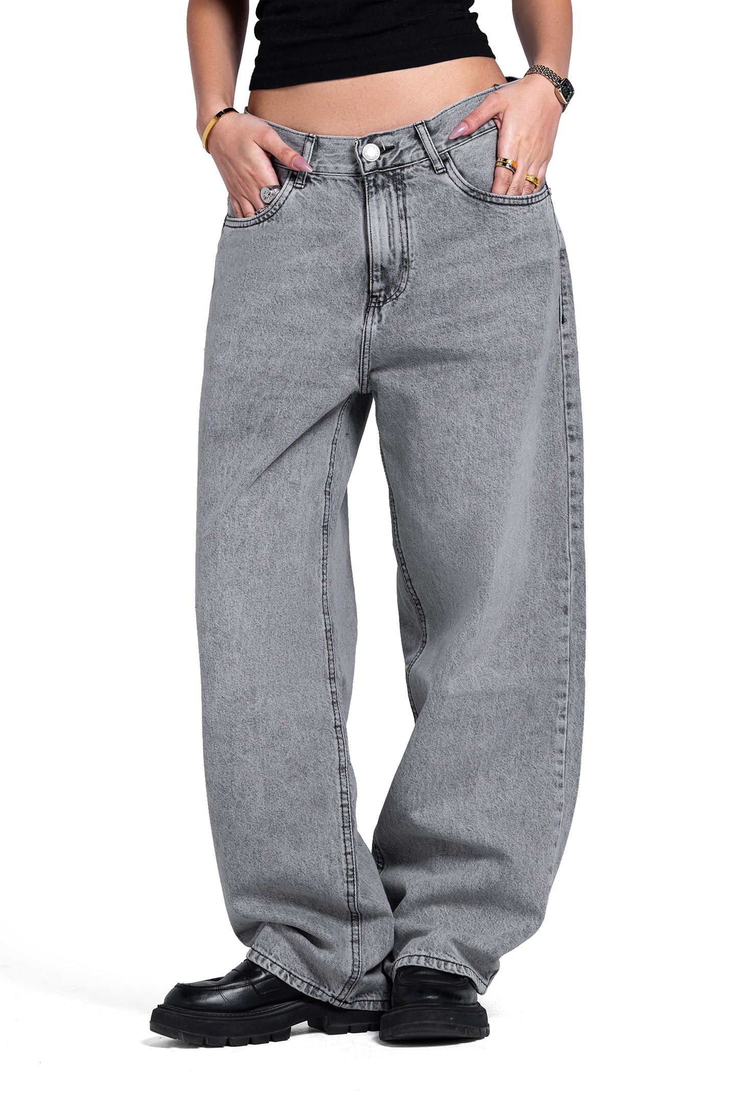 Real bagy in light grey