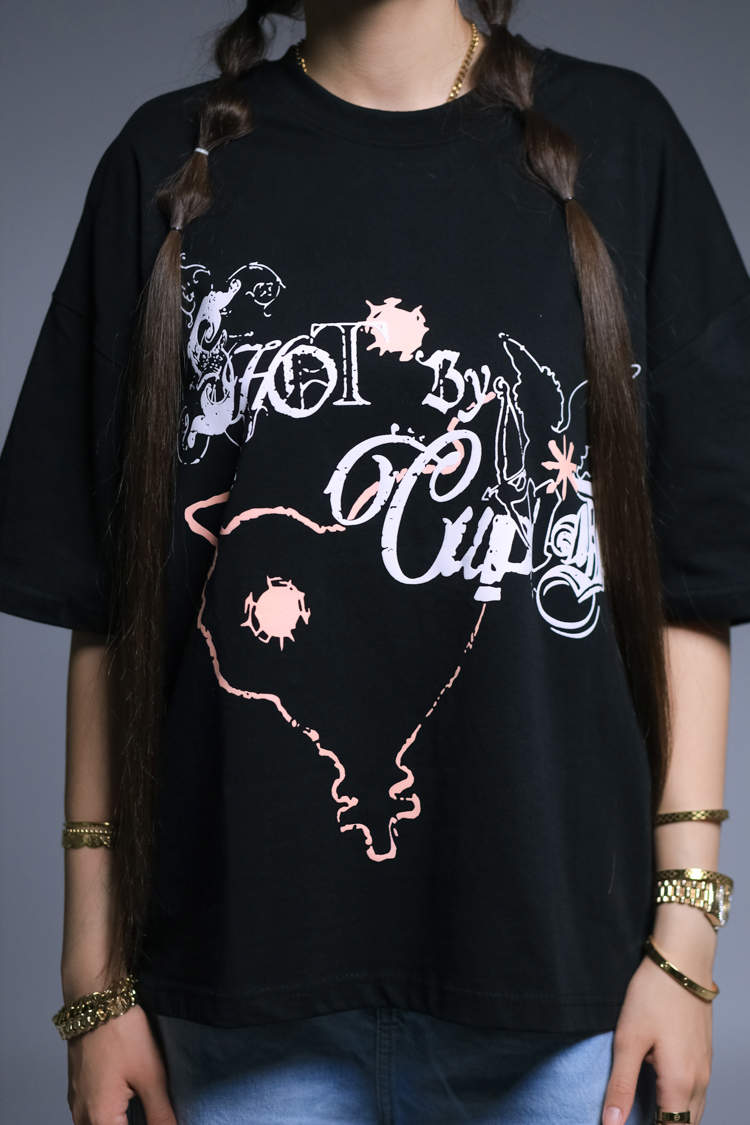 BLACK HOT CUP T-SHIRT	