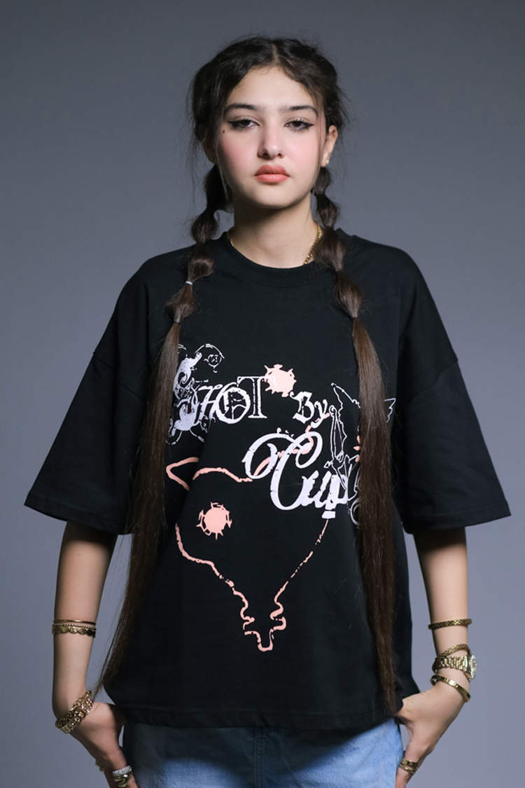 BLACK HOT CUP T-SHIRT	