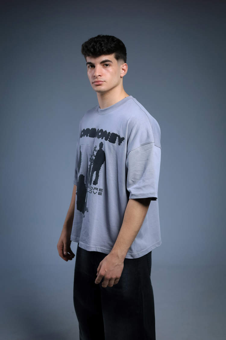 GRAY MORE LOVE T-SHIRT